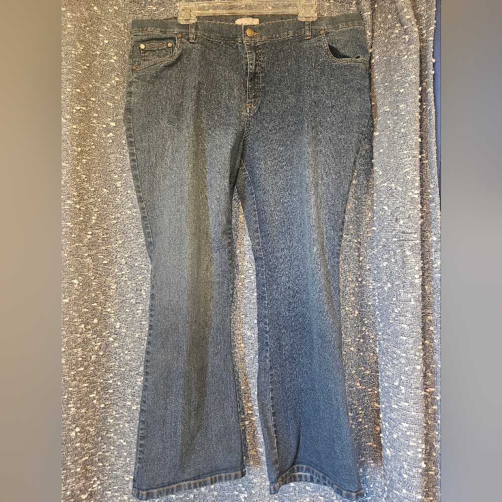 Woman Within Bootcut Jeans Plus Size 22W Blue Medium Wash Denim